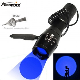 AloneFire E17 LED tactical hunting Light Waterproof Blue Hunting Portable Gray hunting torch