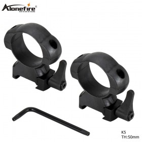 AloneFire K5 30mm Diameter Steel Quick Release Picatinny Weaver High Profile Hunting Scope Rings Tactical Mounts Rings