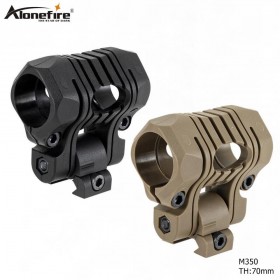 AloneFire M350 25.4mm Tactical Helmet Flashlight Holder Torch Clip Mount Rail Clamp For Picatinny 21mm Rail
