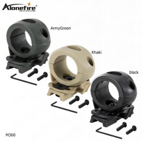 AloneFire M360 Quick Release Flashlight Clamp Holder Mount for Fast Helmet Universal with Rail Helmet