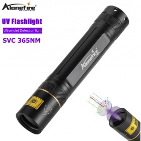 AloneFire SV003 led UV flashlight 18650 scorpion ultra violet light ultraviolet light money detector 3W powerful led uv torch