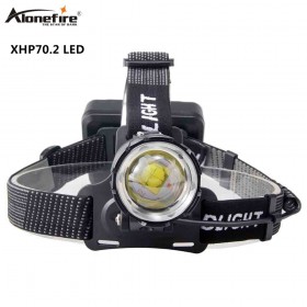 Alonefire HP39 50000LM Super Bright LED Headlamp XHP70.2 Headlight Lamp 18650 Zoom Fishing Rechargeable Flashlight Lantern