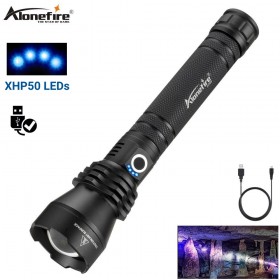 AloneFire H006 XHP50 Most Powerful Flashlight XHP50 USB Zoom LED Torch Tactical Lights self Defense Hunting Xlamp