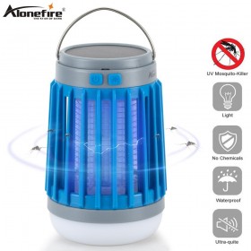 Alonefire W851 2 in 1 USB Rechargeable LED Mosquito Killer Lamp UV Mosquito Light For Bedroom, Garden,Camping
