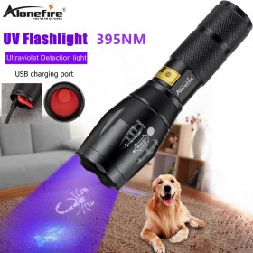 Alonefire G700-C 395nm led UV Flashlight Ultraviolet Zoom UV Black Light Pet Urine Stains Detector Scorpion Marker Checker Detection