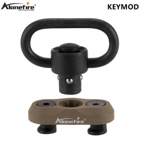 Alonefire M610 Keymod QD Sling Swivel Quick Detach Swivel with Recessed Push Button for 1.25 Inch Rifle Sling