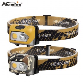 Alonefire HP48 Portable mini COB LED Headlamp utdoor camping Fishing headlights Work Maintenance Searchlight lantern