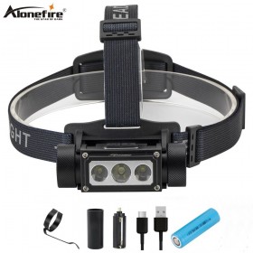 Alonefire HP52 L2 Headlamp Flashlight Type-C USB Rechargeable Lantern for Outdoor Camping Hunting Fishing Head Torch Light