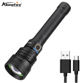 Aloenfire H32 xhp70.2 most powerful flashlight usb Tactical Zoom P70.2 LED Torch light Use 26650 Large battery