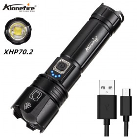 Alonefire H38 Lamp xhp70.2 most powerful flashlight Tactical Torch Waterproof Telescopic Zoom Lantern Camping