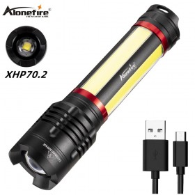 Alonefire H35 xhp70.2 Most Powerful LED Rechargeable Flashlight USB Zoomable Waterproof Ultra Bright Tactical Torch Light
