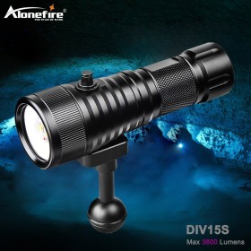 Alonefire DIV08W Scuba Dive LED Flashlight Diving Light Cree L2 Super Bright Underwater light lanterna for Swimming