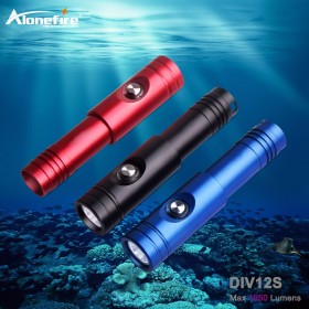 Alonefire DIV12S LED flashlight diving torch CREE XM-L2 LED dive flashlight underwater waterproof torch