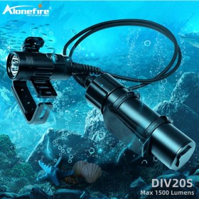 Alonefire DIV20S Diving Spotlight CREE XHP35 LED max 1500LM underwater 150M waterproof Scuba Snorkeling Diving light battery pack