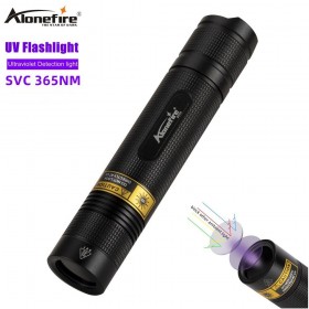 Alonefire SV006 UV Flashlight SVC LED 365nm scorpion Ultra Violet Ultraviolet Invisible Torch for Pets Stain Hunting Marker
