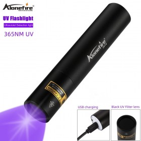 Alonefire SV10 365nm Ultraviolet Black Light UV Flashlight Blacklight Pet Urine Detector For Dog Cat Urine Dry Stains Bed Bug
