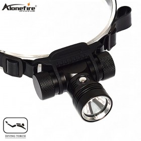Alonefire DV72 Waterproof XM-L2 diving swimming led Headlamp underwater headlight fishing lamp Use 18650 Battery LED Flashlight