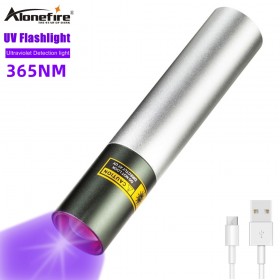 Alonefire SV17 365nm UV Flashlight Portable LED Ultra Violet Torch Zoomable Function Urine Stains Pet Urine Stains Detector