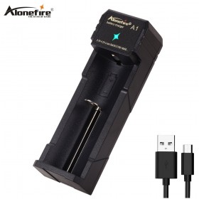 Alonefire A1 battery charger Smart charging USB 18650 26650 18350 32650 21700 26700 26500 Li-ion Rechargeable Battery charger