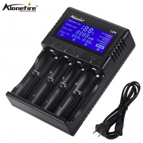 Alonefire LD4 Universal Battery Charger LCD Display Speedy Smart Charger for Rechargeable Batteries Ni-MH Ni-Cd AA AAA Li-ion