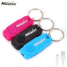 Alonefire Y06 mini LED keychain light USB Rechargeable Flash Light Lamp