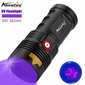 Alonefire H42 45W Ultraviolet UV Flashlights Detector for Pets Urine and Stains for Leak Detector Pet Stains Hunting Marker Checker torch