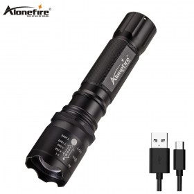Alonefire X38 T6 Flashlight Aluminum Waterproof Zoomable Mini torch usb Rechargeable For Camping charging lamp