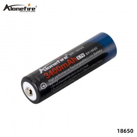 Alonefire 18650 Battery rechargeable lithium battery 3400mah 3.7V Li-ion battery for flashlight Torch