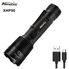 Alonefire X35 LED Flashlight XHP90 Lamp High power Tactical waterproof Torch Waterproof outdoor lighting