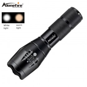 Alonefire E17 white + warm light LED Flashlight waterproof zoom portable light for camping, doctors,Photography fill light