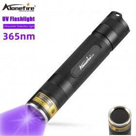 Alonefire SV28 black UV 365nm flashlight Fluorescent agent detection Ultraviolet flashlight for Pet Stains Marker Detector Scorpion