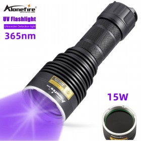 Alonefire SV40 15W UV Flashlight 365nm Ultra Violets Invisible Torch for Pet Stains and Ore&gem detection