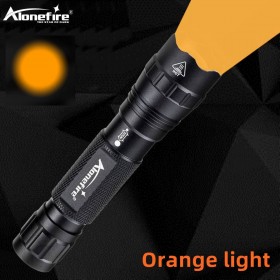 Alonefire TK503 Orange Yellow light LED tactical flashlight torch Zoomable self defense portable lantern 1 mode camping light lamp