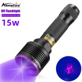 Alonefire SV41 15W UV Flashlight 365nm Ultra Violets Ultraviolet Detector Pet Skin Doctor Pet Urine Detector Stains Marker Checker