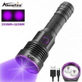 Alonefire SV43 395+365nm LED UV Flashlight Ultraviolet Lantern Hard Light Invisible UV Torch for Pet Stains Hunting Marker Checker