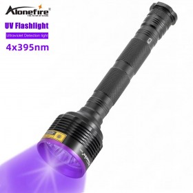 Alonefire SV44 4x395nm High Intensity Black Light UV Flashlight Ultraviolet Led Flashlights for Pet Urine Stain Scorpion Bed Bug