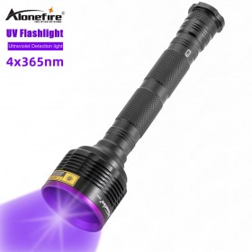 Alonefire SV44 4x365nm HIGH POWER Blacklight Ultraviolet Flashlight for Dog/Cat Urine Pet Urine Detector Hunting Scorpions