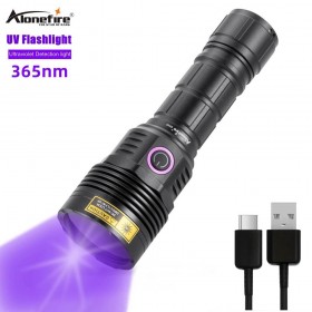 Alonefire SV47 365nm uv flashlight Black Ultraviolet for scorpion lamp currency detector lamp fluorescent lamp fishing buoys Detection torch