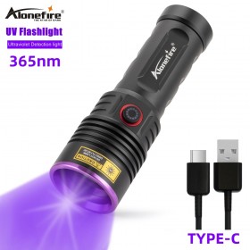 Alonefire SV53 45W 365 Ultraviolet Blacklight UV Flashlight Black lights Handheld Portable Scorpion for Pet Urine Detector Resin Curing