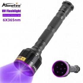 Alonefire 30W SV56 6x365nm Black Light UV Flashlight Ultraviolet or Dog Urine Pet Stains Anti-counterfeiting Identification Resin Curing