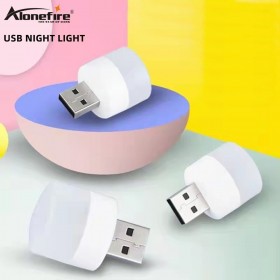 Alonefire Y07 USB Plug Lamp Computer Mobile Power Charging LED Eye Protection Reading Light Small Round Light Night Light