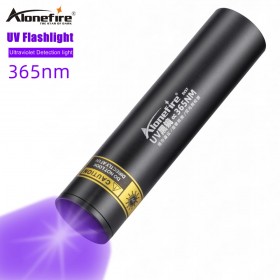 Alonefire SV57 365nm UV Flashlight Black Light Rechargeable Ultraviolet Handheld Portable For Detector Dog Urine Pet Stains Bed Bug