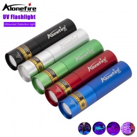 Alonefire SV66 Mini 365nm UV Flashlight Ultraviolet USB Rechargeable Portable UV Money Detector Flashlight