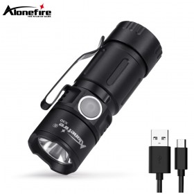 Alonefire X30 Rechargeable Mini Led Flashlight 16340 battery Usb Powered Flash Light Pocket Torch Lamp XPG Wick Flashlights