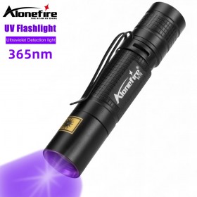 Alonefire SV70 365nm Ultraviolet led flashlight Invisible Blacklight Torch Light for Money Pet Stains Marker Checker aa battery powered