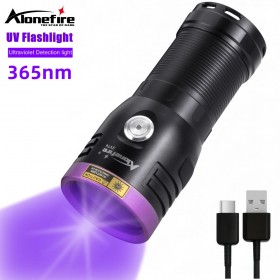 Alonefire DV74 80W UV Flashlight 365nm Ultraviolet Detector for curing UV Glue Pet Urine Stains bed bug Scorpions Marker Checker