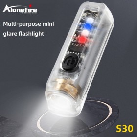 Alonefire S30 LED Mini Flashlight Keychain Light Multi Mode Portable Lamps Repair Outdoor Pocket Lanterm Ultraviolet Flashlight