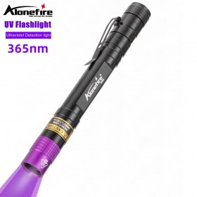 Alonefire SV64 uv Flashlight Black Light AA Battery Waterproof UV Lamp 365 nm For Dog/Cat Pet Urine Detector Dry Stain Bug