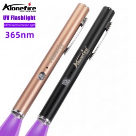 Alonefire SV82 365nm Ultra Violet LED UV Flashlight Blacklight light rechargeable Torch for Marker Checker Detection