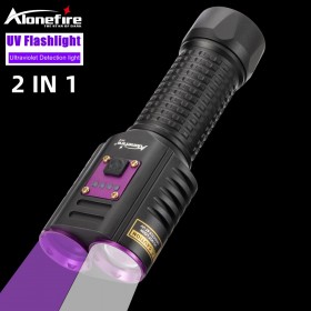 Alonefire SV72 20W LED UV Flashlight 365nm Black light Ultraviolet Torch Fluorescent Oil Pollution Detection 2 in 1 white light+Purple Light